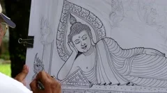 Sleeping Buddha Painting