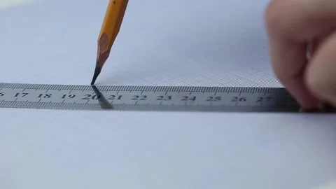 Drawing lines on graph paper Stock-Footage 131864689