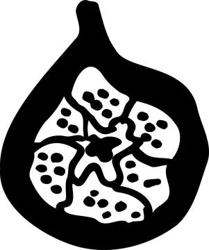 Drawing logo icon fig fruit Stock Illustration