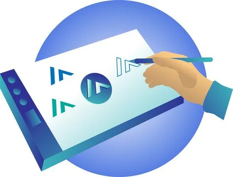 Drawing Logo Stock Illustration
