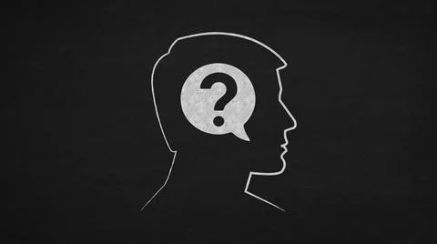 Drawing man question Stock Illustration