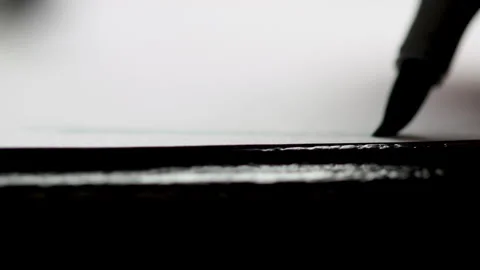 Drawing with marker close up art concept. Sketching close up. Stock Footage 306618970