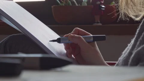 Drawing with markers Stock Footage 152661020