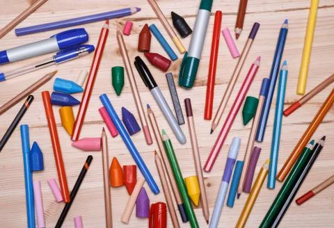 Drawing materials Stock Photos