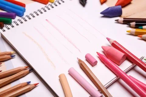 Drawing materials Stock Photos