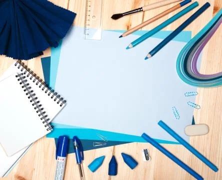 Drawing materials Stock Photos