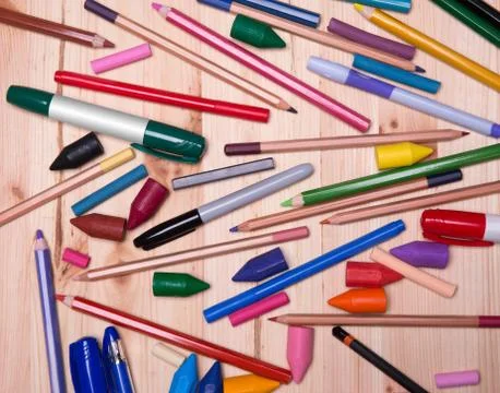 Drawing materials Stock Photos