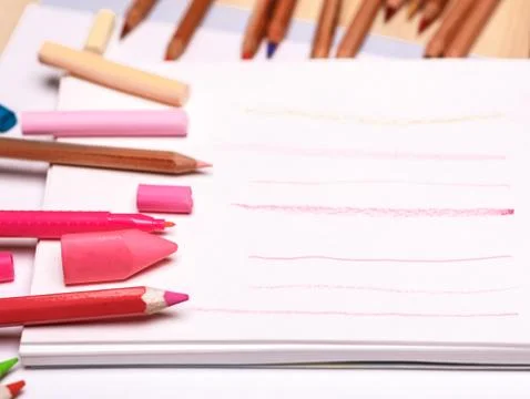 Drawing materials Stock Photos