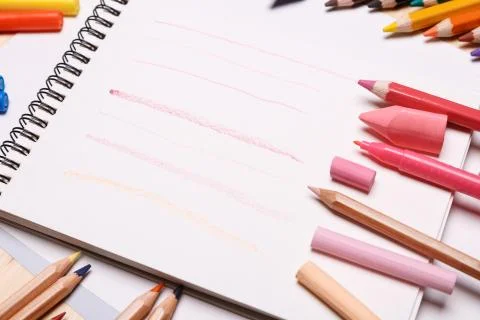 Drawing materials Stock Photos