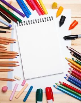 Drawing materials Stock Photos