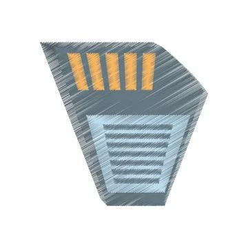 Drawing memory sd card back icon Stock Illustration