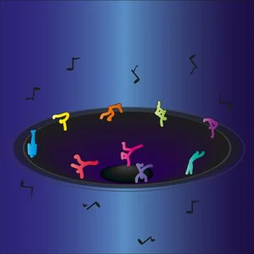 Drawing men dancers Stock Illustration