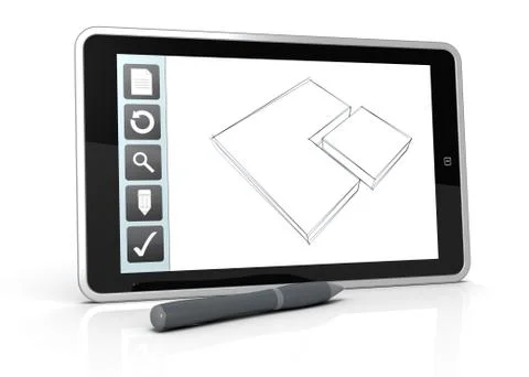 Drawing on mobile device Stock Illustration