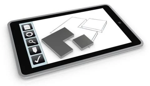 Drawing on mobile device Stock Illustration