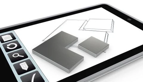 Drawing on mobile device Stock Illustration