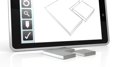 Drawing on mobile device Stock Illustration