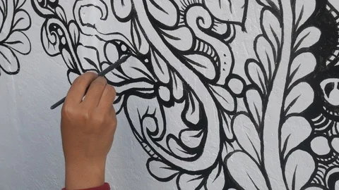 Drawing Mural Art Stock Footage 111406945