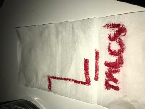 Drawing on a napkin Stock Photos