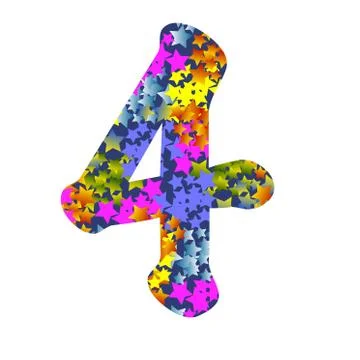 Drawing numbers set Stock Illustration