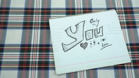 Drawing only you love Stock Footage 105524618