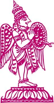 Drawing or ketch of Vector Outline Editable Illustration Lord Vishnu Vehicle  Stock Illustration