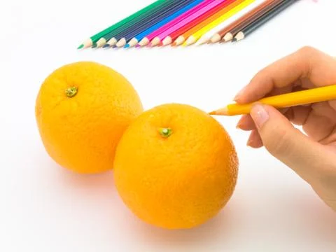 Drawing Orange Stock Photos