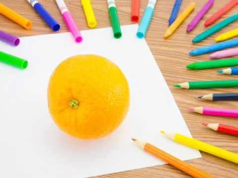 Drawing Orange Stock Photos