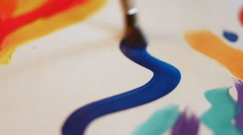 Drawing by paints. Stock Footage 35862885