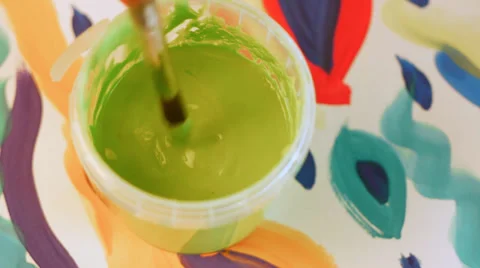 Drawing by paints. Stock Footage 35863441