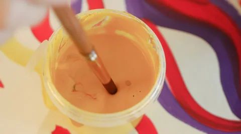 Drawing by paints. Stock Footage 35863944