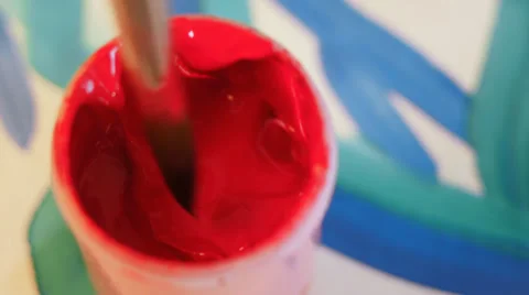 Drawing by paints. Stock Footage 35864020