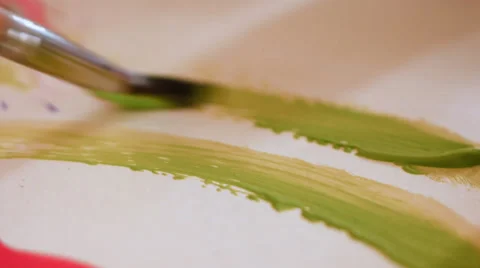 Drawing by paints. Stock Footage 35864685