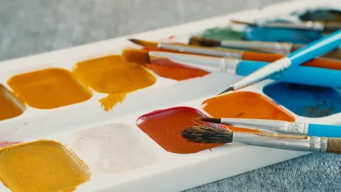 Drawing By Paints. Stock Footage 103451298