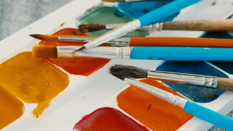 Drawing By Paints. Stock Footage 103451352