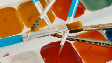 Drawing By Paints. Stock Footage 103451398