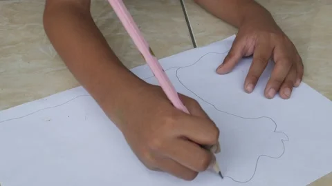 Drawing On Paper Stock Footage 146965336