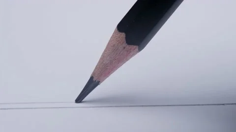 Drawing parallel line gray by graphite wooden pencil on white paper Stock Footage 151587848