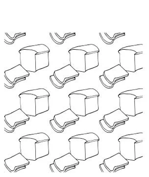 Drawing pattern art line bread illustration vector food symbol bakery breakfast 스톡 일러스트