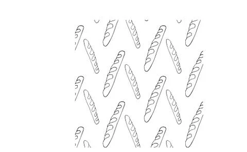 Drawing pattern art line bread illustration vector food symbol bakery breakfast Stock Illustration