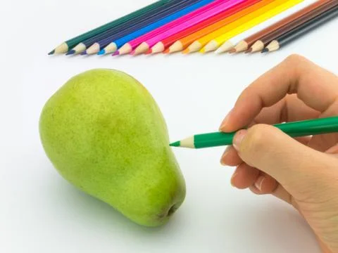 Drawing Pear Stock Photos