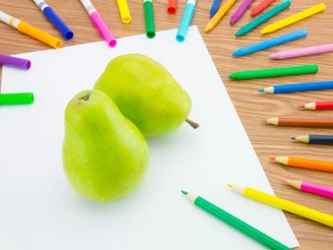 Drawing Pear Foto stock
