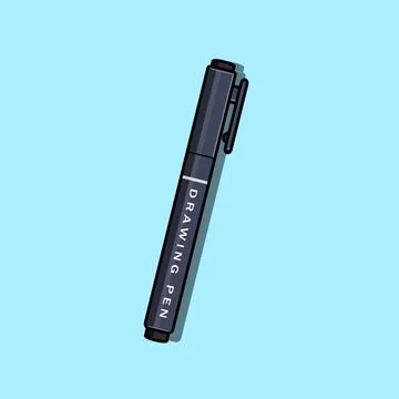 Drawing Pen Illustration Vector Isolated Design Stock Illustration