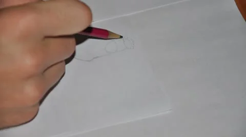Drawing in pencil on paper 動画素材 8840848