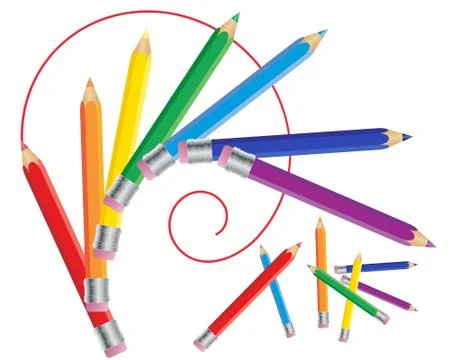 Drawing pencils Stock Illustration