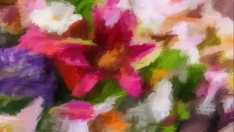 Drawing a picture. Hemerocallis Red Magic, common name long red day lily, is  Stock Footage 135962307
