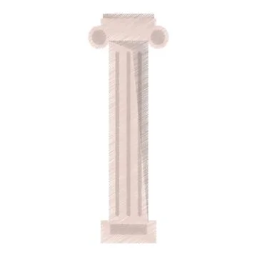 Drawing pilaster column structure image Stock Illustration
