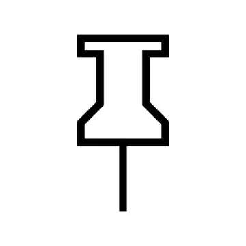 Drawing Pin Icon  Stock Illustration