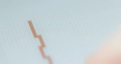 Drawing a pixeled graph with positive trend with finger Stock Footage 314879580