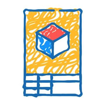 Drawing plan icon doodle illustration Illustrazione stock