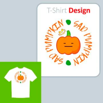 Drawing with a pumpkin for Halloween. Stock Illustration